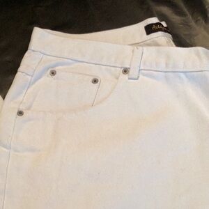 White Denim Jeans by Ashley Stewart.